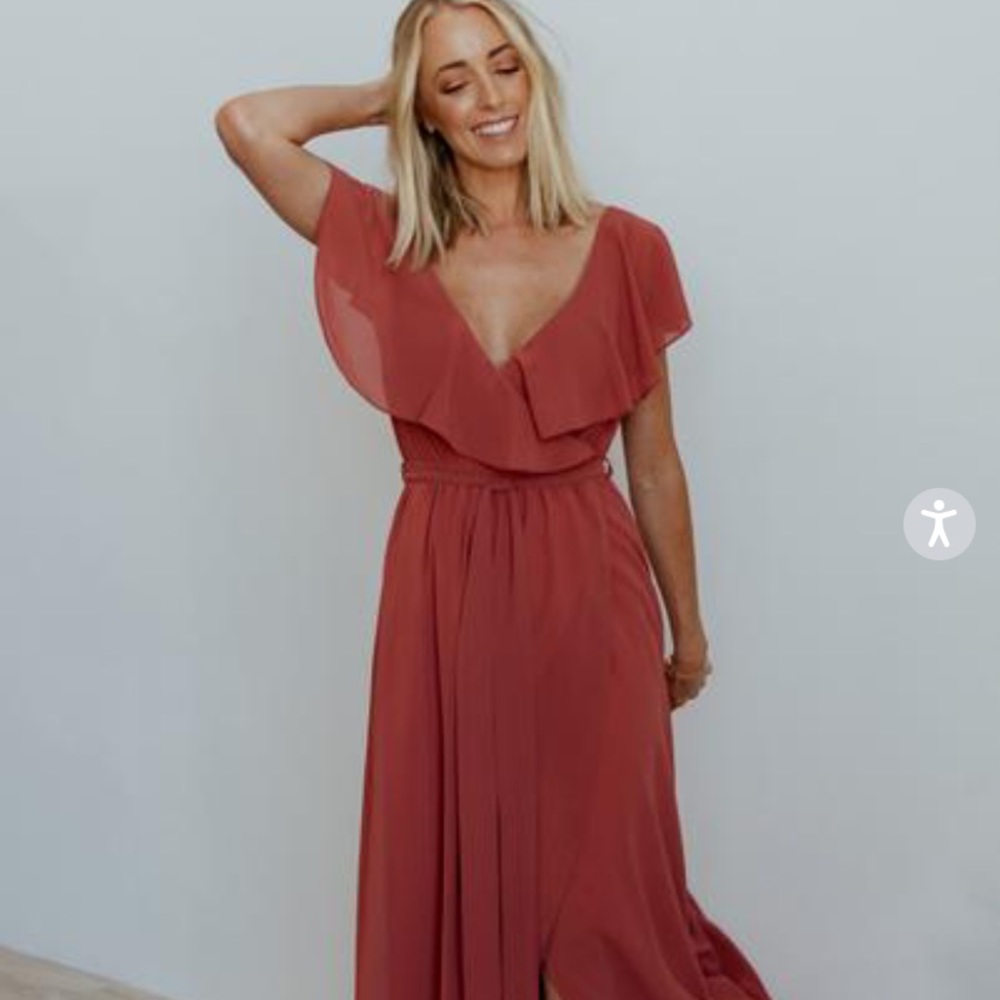 NWT Coral Wrap Maxi Dress